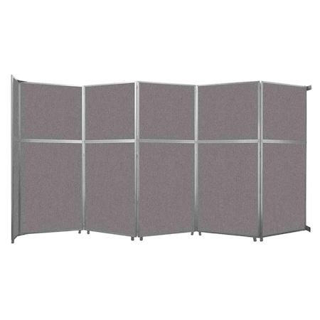 Versare Operable Wall Folding Room Divider 19'6" x 10'3/4" Slate Fabric 1070519-1